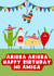 Funny Birthday Card - Mexican Party - Cute Food - For Friend created by Pink Peach Cards
