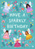 Cute Birthday Card - Fairies - Sparkly Birthday created by Pear Tree Press