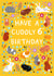 Cute Birthday Card - 6th Birthday - Cuddly Pets created by Pear Tree Press
