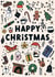 Cute Christmas Card - Happy Christmas - Festive Doodles created by Sarah Harding