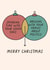 Funny Christmas Card - Venn Bauble - Loved Ones & Politics created by Sarah Harding