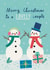 Cute Christmas Card - Lovely Couple - Snowmen created by Alice Mole Illustration