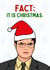 Funny Christmas Card - The Office - Dwight Schrute - Fact created by Sundiva Designs