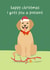 Cute Christmas Card - Labrador Retriever - Present created by Silly Billy
