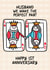 Cute Husband 1st Anniversary Card - King And Queen Cards - Paper Anniversary created by Lyndsay Moon