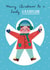 Cute Christmas Card - For Grandson - Snow Angel created by Alice Mole Illustration