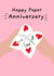Cute Anniversary Card - 1st Anniversary - Paper created by original fox designs
