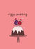 Cute Christmas Card - Jiggy Pudding - Pun created by original fox designs