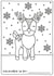 Cute Christmas Card - Colour Your Own Christmas Card - Reindeer Design created by Sarah Harding