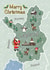 Cute Christmas Card - Lapland - Map created by That Little Map Shop