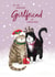 Cute Christmas Card - For Girlfriend - Cats created by Debbie Daley Illustrations