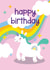 Cute Birthday Card - Unicorn - Rainbow created by Jessica Rachel Sharp