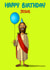 Funny Christmas Card - Happy Birthday Jesus - Balloon created by Bryony Jackson Walters