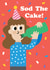 Funny Birthday Card - Sod The Cake - Wine Time created by Studio Boketto