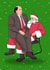Funny Christmas Card - The Office - Kevin Sitting On Michael's Lap created by Sundiva Designs