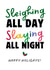 Funny Christmas Card - LGBTQ+ - Slaying All Night created by Sundiva Designs