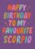 Modern Birthday Card - To My Favourite Scorpio - Star Sign created by Violet and Alfie