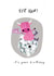 Cute Birthday Card - Yee Haw - Cow created by Pink Pig