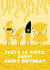 Funny Birthday Card - Pasta La Vista Baby - Pun created by Pink Peach Cards