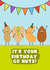 Funny Birthday Card - Go Nuts - Peanut created by Pink Peach Cards