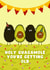 Funny Birthday Card - Guacamole - Avocado Pun created by Pink Peach Cards