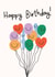 Cute Birthday Card - Smiley Faces - Balloons created by Doodled By Anya