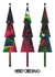Arty Christmas Card - Christmas Trees - Colourful created by size3art