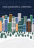 Classic Christmas Card - New York - Snowy Buildings Scene created by Studio Sage UK