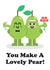 Cute Wedding Card - Pun - You Make A Lovely Pear created by Studio Boketto