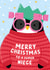 Cute Christmas Card - For Niece - Penguin created by Macie Dot Doodles