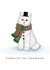 Funny Christmas Card - Furosty the Snowman - Cat Pun created by badgerbee design