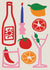Arty Birthday Card - Wine - Summer - Cocktails created by Hello August Studio