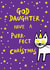 Cute Christmas Card - For God-Daughter - Cat created by Earlybird