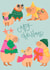 Cute Christmas Card - Capybara created by Mint and Pickle