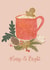 Cute Christmas Card - Hot Chocolate - Gingerbread Biscuits created by Nikita Jariwala