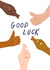 Cute Good Luck Card - Fingers Crossed created by Stilus 