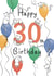 Cute 30th Birthday Card - Cats - Balloons created by Chloe Fae Designs
