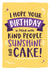 Hope Your Birthday Is Filled Kind People, Sunshine and Cake - Colourful Fun Card created by Kreate Paper Co.