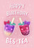 Cute Birthday Card - Boba - Bubble Tea - Bestie created by Silky Rose Design