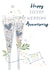 Classic Anniversary Card - Silver Wedding - Glasses created by Katie Phythian Design