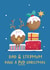 Cute Christmas Card - For Dad & Stepmum - Have A Pud Christmas created by Painted Parasol Studio