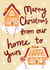 Cute Christmas Card - From Our Home To Yours - Gingerbread Houses created by @AimeeStevens.Design