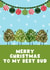 Funny Christmas Card - For Friend - Best Bud - Weed created by Pink Peach Cards