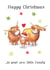 Cute Christmas Card - New Family - Highland Cows created by Kate Garrett