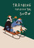 Funny Christmas Card - Mischievous Animals - Racoon - Trashing Through the Snow created by Betiobca