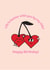 Cute Birthday Card - Cherry Hearts created by Little Prints By Emma