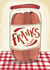 Funny Thank You Card - Franks A Lot - Frankfurter Jar created by Running with Scissors