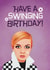 Fun Birthday Card - Twiggy - Have A Swinging Birthday! created by Giddy Kipper