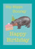 Cute Birthday Card - Moo Deng - Hippo - Cake created by Sarah Stephenson