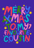 Cute Christmas Card - For Cousin - Typography created by Ludicrous Prints